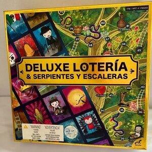 New Deluxe Loteria & Snakes And Ladders Traditional Mexican Family Board Game